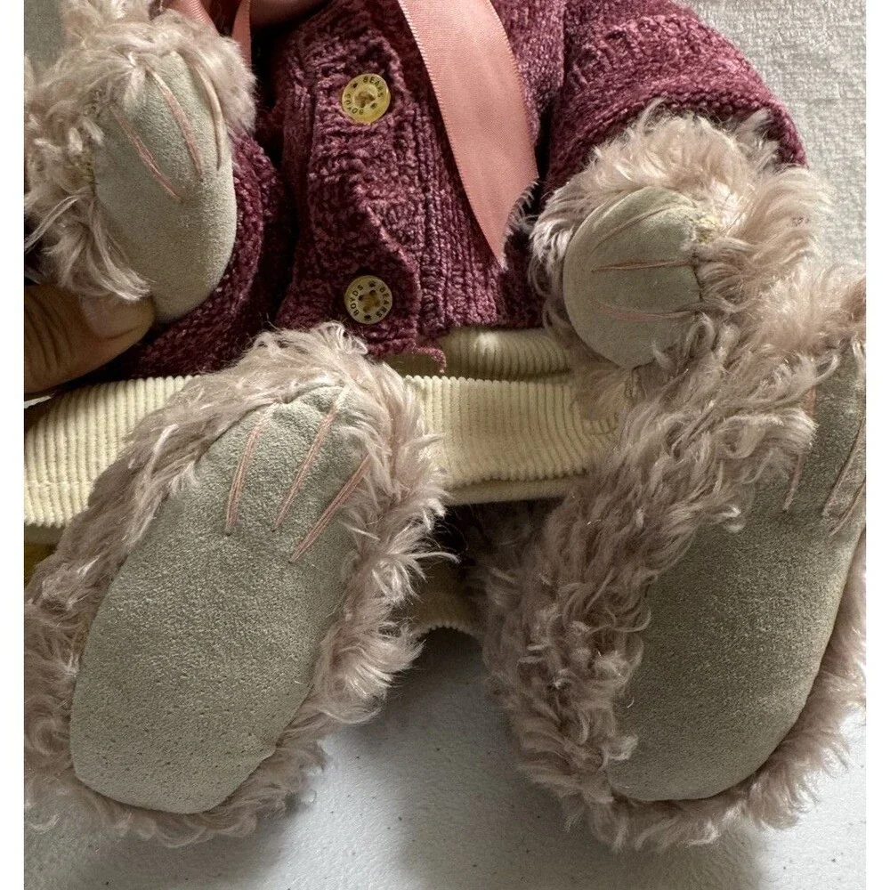 VTG 1999 Boyds Bear Plush- (Mohair) Nancy D Bearington 16" - #93126 Pink‎ Nose - Picture 4 of 7